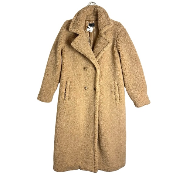 NWT NEW G by Giuliana Black Label Sherpa Fleece Teddy Coat Size L - Picture 2 of 5